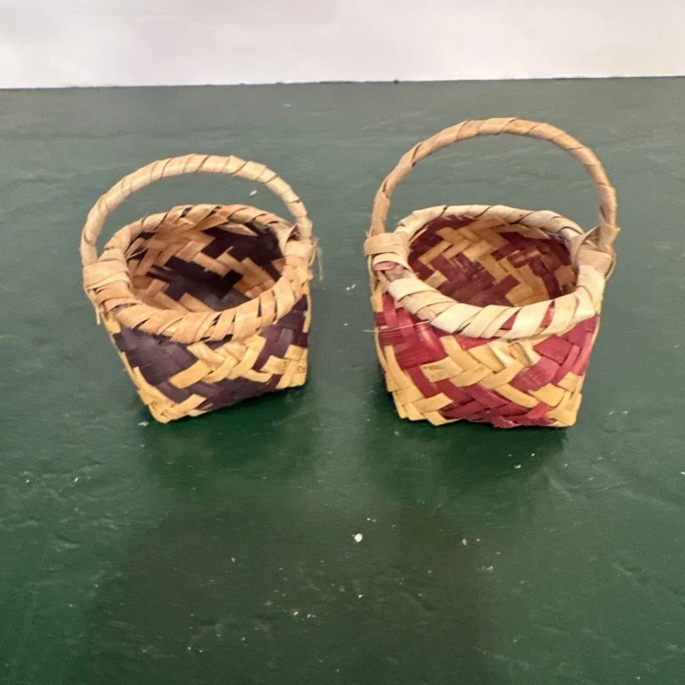 Lot of 2 Choctaw Minature Baskets